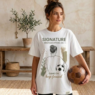 Esboço de Menina de Futebol em Watercolor Tri-Blen