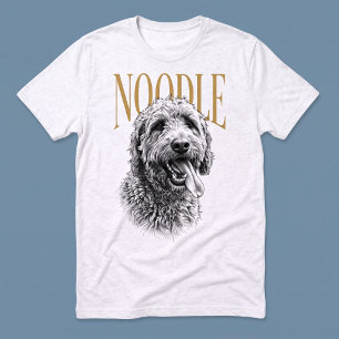 Esboço de Pet Monocromático Doodlet Nome Dourado