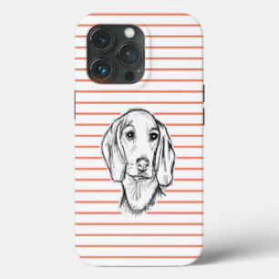 esboço desenhado à mão de cachorro dachshund preto