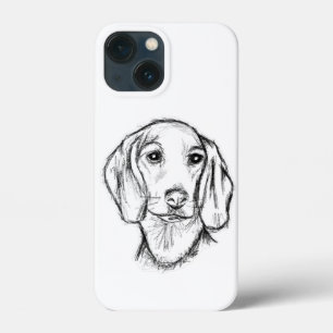 esboço desenhado à mão de dachshund cachorro filho