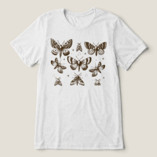 Esboço Vintage Sépia de Mariposa e Estrelas Celest