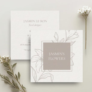 Esbranquiçado e textura Etiqueta Floral Chic