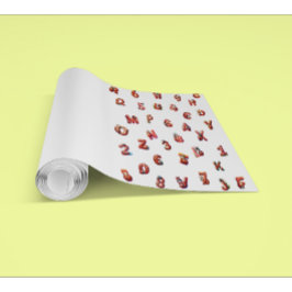 Escada Escada Escarlate Números de Letras Aquarela