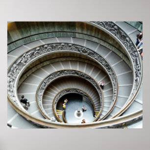 Escadaria espiral, museu do vaticano, poster