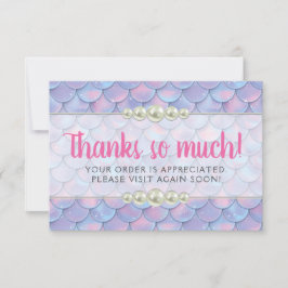 Escala de Cauda Sereia e Cartões de agradecimentos