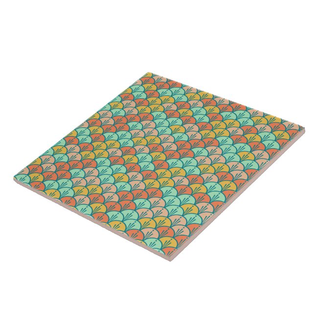 Escala de Peixes Geométricos Modernos Coloridos (Lateral)