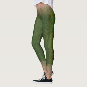 Escala de Sereia mistura cintura Leggings Kelp flo