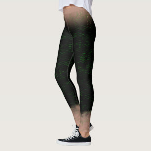 Escala de Sereia Mistura cintura Leggings Noite Ve