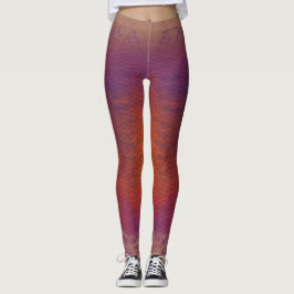 Escala de Sereia misturada cintura Leggings Violet