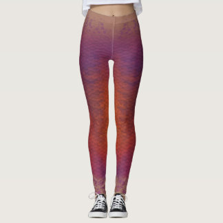 Escala de Sereia misturada cintura Leggings Violet