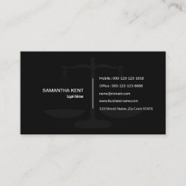 Escala do assessor legal do cartão de visita do