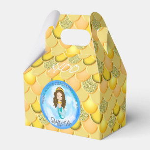 Escalas Amarelas do Mermaid Sea Obrigado Caixa de 