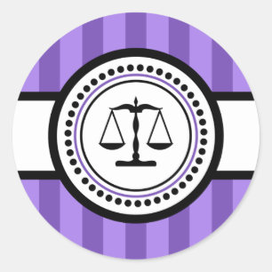 Escalas da etiqueta das listras de justiça (roxa)