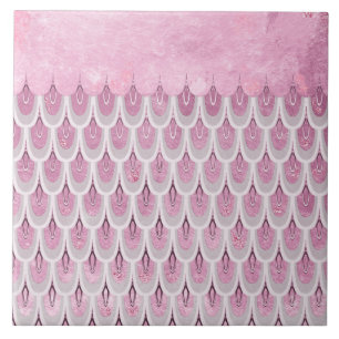 Escamas De Peixes De Sereia Cinzentos, Rosa-Brilha