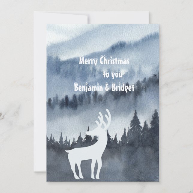 escandaloso e azul, cartão de férias paisagístico (Frente)