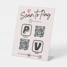 Escaneamento de código QR Rosa Esmagador para paga