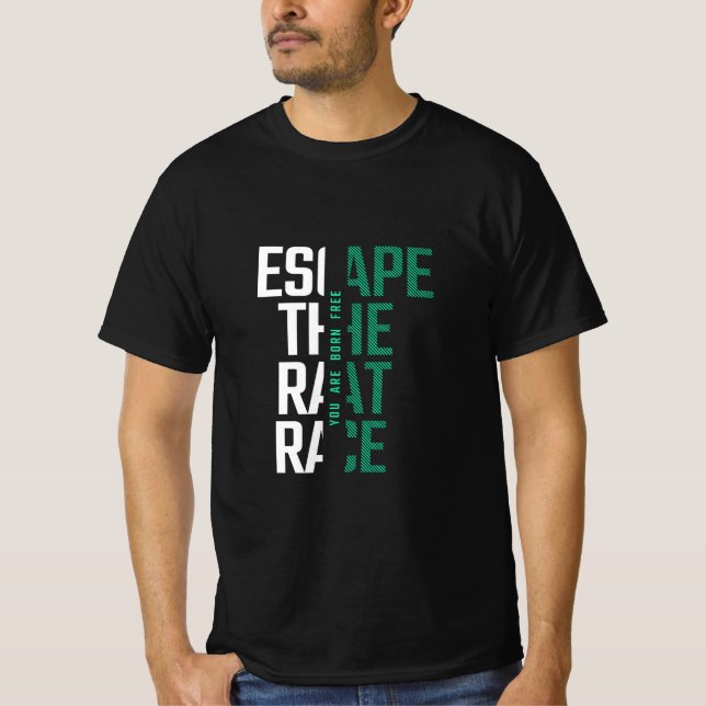 Escapar Os Camisetas de meia-manga da corrida do r (Frente)