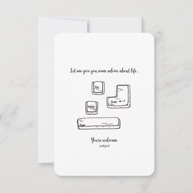 Escape, Delete, Enter, Space - Placa plana (Frente)