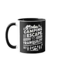 Escape para tranquilidade, caneca preta