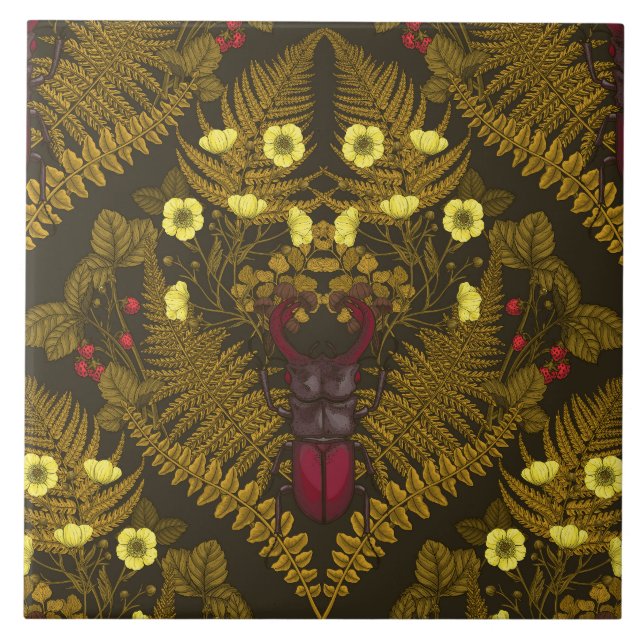 Escaravelho e samambaias (Frente)