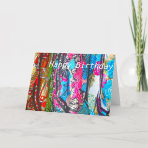 Escarpando em multicores Cartão de aniversário fel