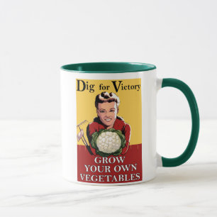 Escavação do vintage para a caneca do presente d