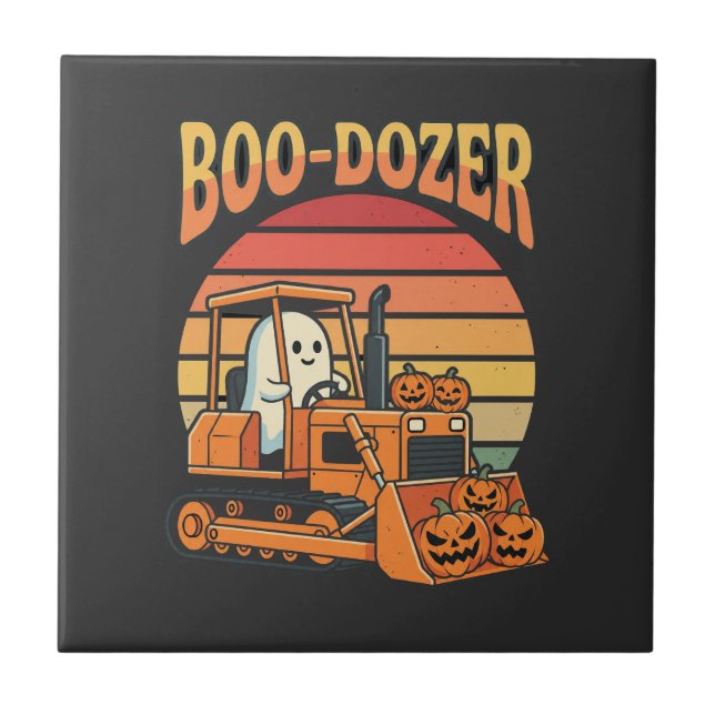 Escavadeira de Halloween Fantasma Abóbora Boo-Doze (Frente)