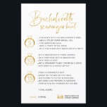 Escavador de Bachelorette Dourado Faux personalizá<br><div class="desc">Belo e personalizável Jogo de Caça-Caça-Caça-Caçadores de Bachelorette! Você pode personalizá-lo com seus jogos,  pontos,  e o nome da noiva.</div>