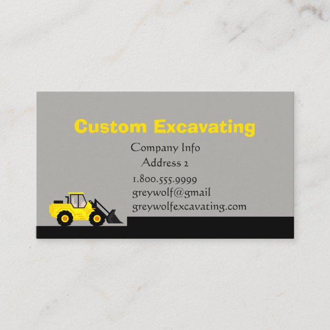 Escavando Cartão de visita personalizado personali (Frente)