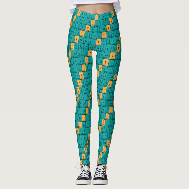 Escoceses Leggings mesas periódicas patrióticas (8 (Frente)