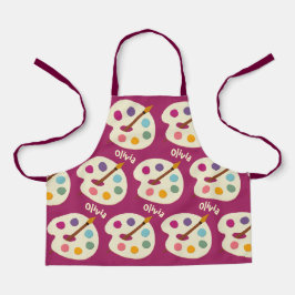 escola artística Apron de NOME personalizado