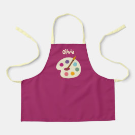 escola artística Apron de NOME personalizado