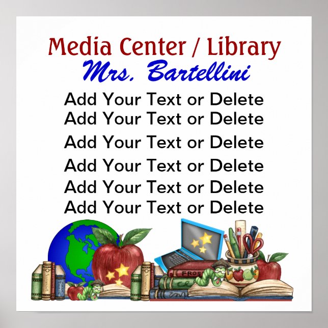 Escola / Biblioteca / Poster de sala de aula - SRF (Frente)