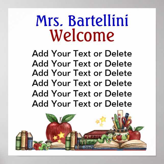 Escola / Biblioteca / Poster de sala de aula - SRF (Frente)