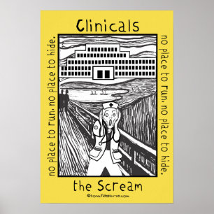 Escola de cuidados Clinicals - o poster do gritar