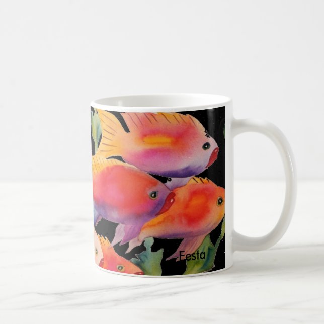 Escola dos peixes, caneca de café (Direita)