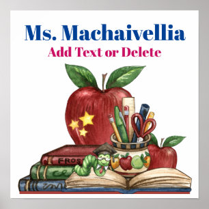 Escola / Professora / Poster de sala de aula