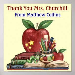 Escola / Professora / Poster de sala de aula - SRF