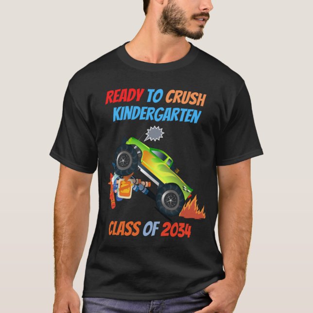 Escola, Pronta Para Esmagar Camiseta Divertida Do  (Frente)