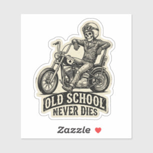 Escola Velha Nunca Morre Adesivo de Motociclista E