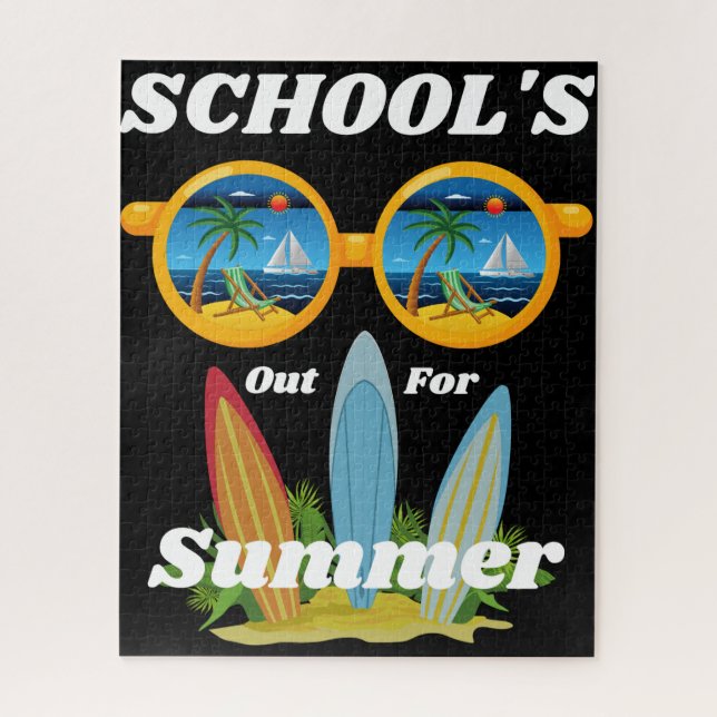 Escolas Fora Para Quebra-cabeça de Verão (Vertical)