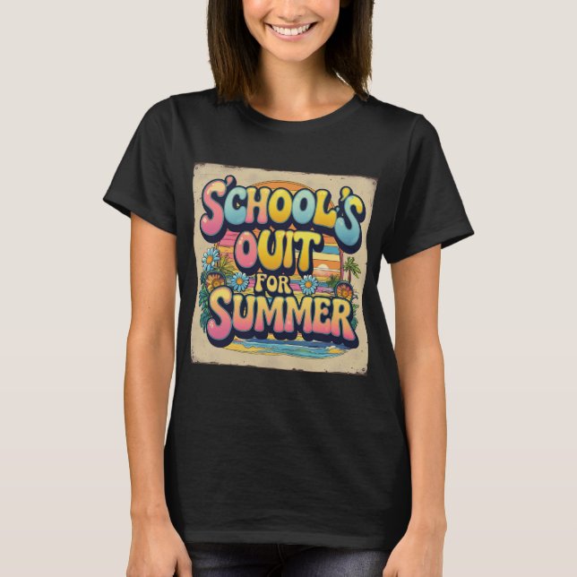 escolas para camiseta de verão (Frente)