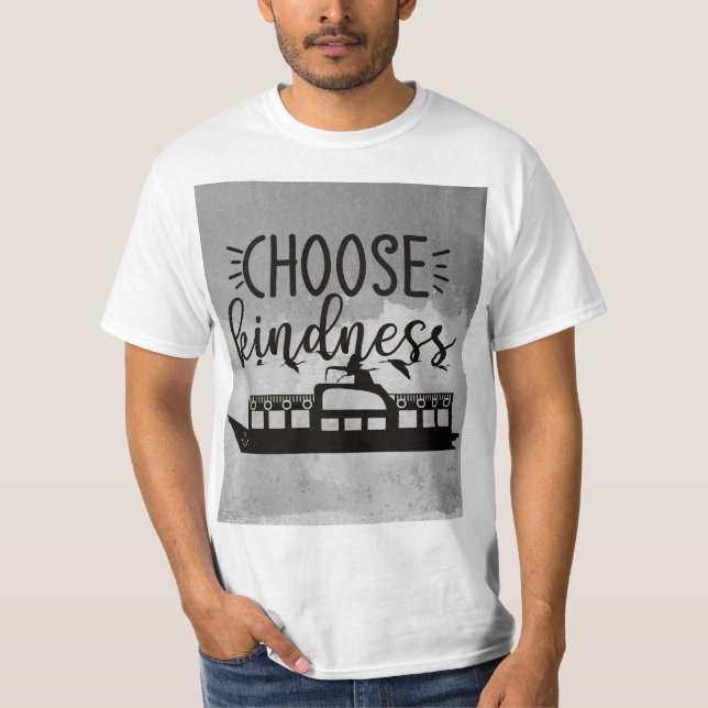 Escolha a camiseta masculina de bondade (Frente)