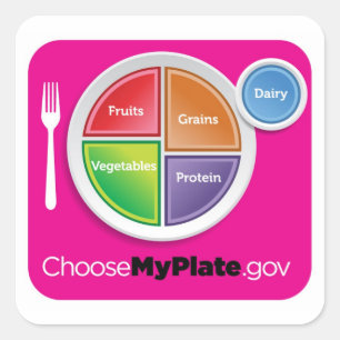 Escolha a etiqueta de MyPlate - magenta
