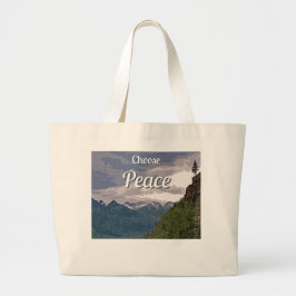 Escolha Bolsa Grande Tote Paz
