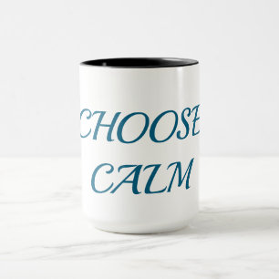 Escolha Calma – Caneca de Café Minimalista Q Est