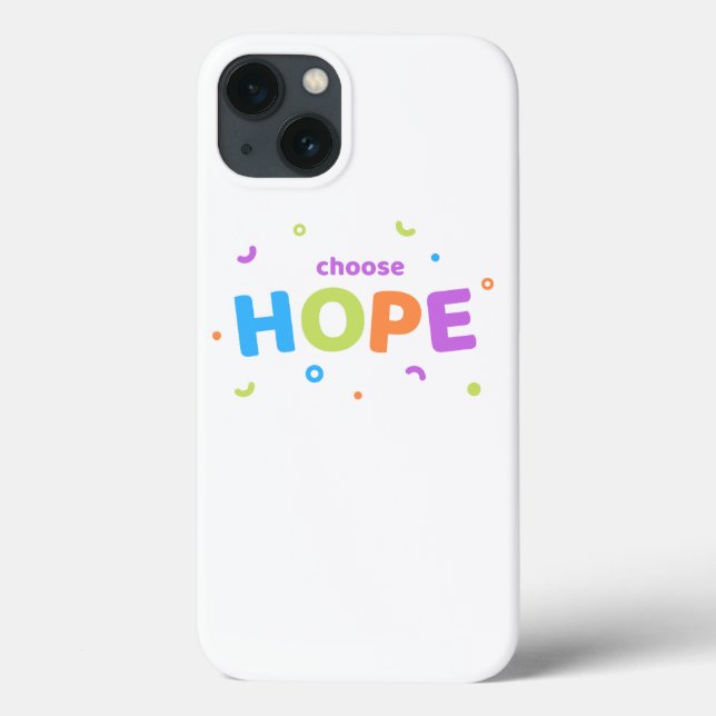 escolha capa de iphone 13 esperança-citação inspir (Verso)