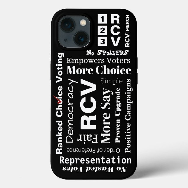 Escolha Classificada Palavras de votação Case-Mate (Verso)