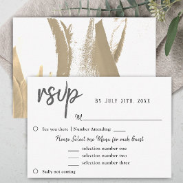 Escolha de Menu de Casamento Flor de Tulipa Dourad