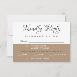 Escolha de Menu de RSVP de Script Simples Elegante